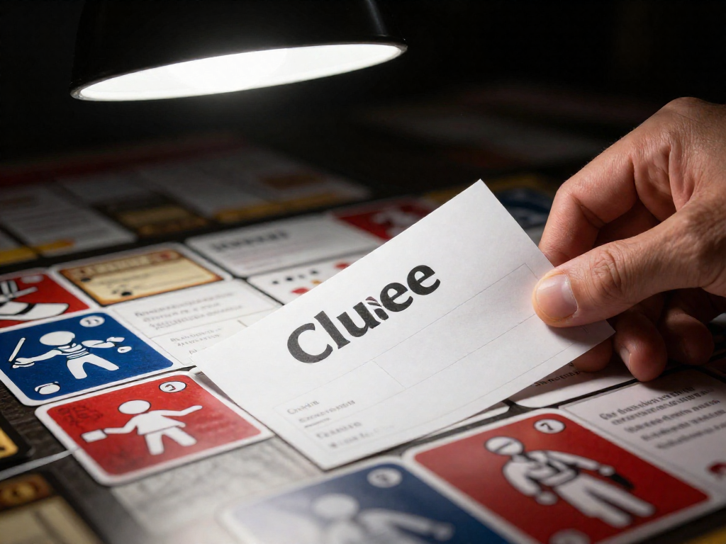A hand placing a card on a grid of word and agent cards during a tense board game moment