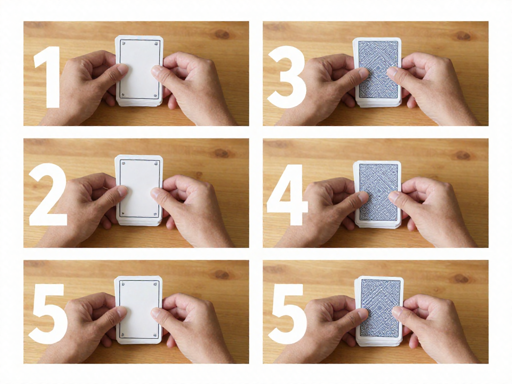 Four-panel numbered photo series showing how to set up the game step by step